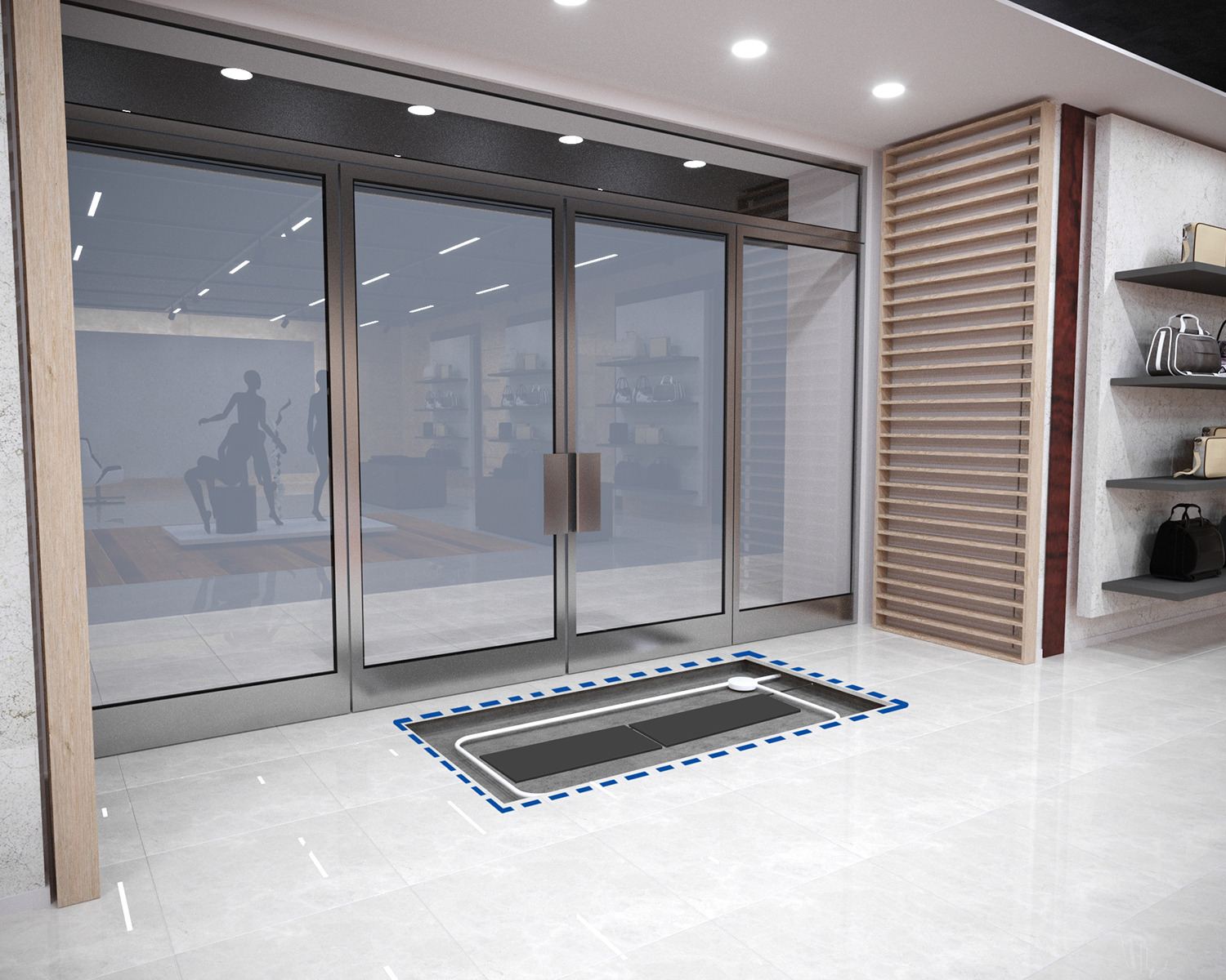 Experience the pinnacle of retail loss prevention with our groundbreaking Hybrid (AM/RFID) Inground Floor System